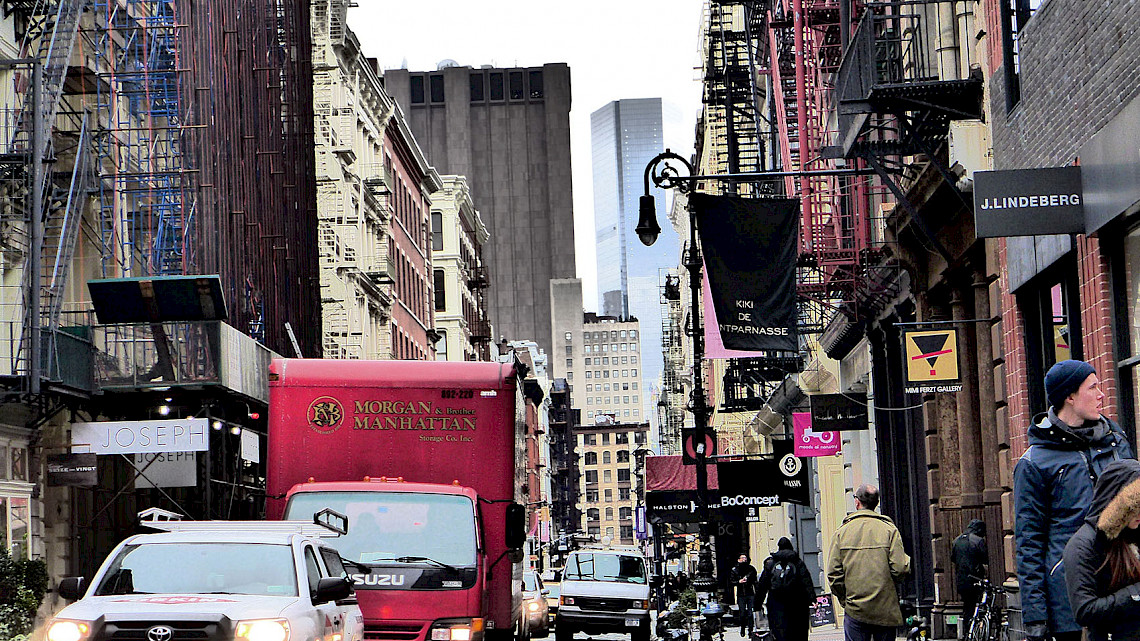 Soho Winterland: Fassadeninspiration aus Manhattan für Mitte. Aufgenommen Januar 2014 von Mario Hampel.